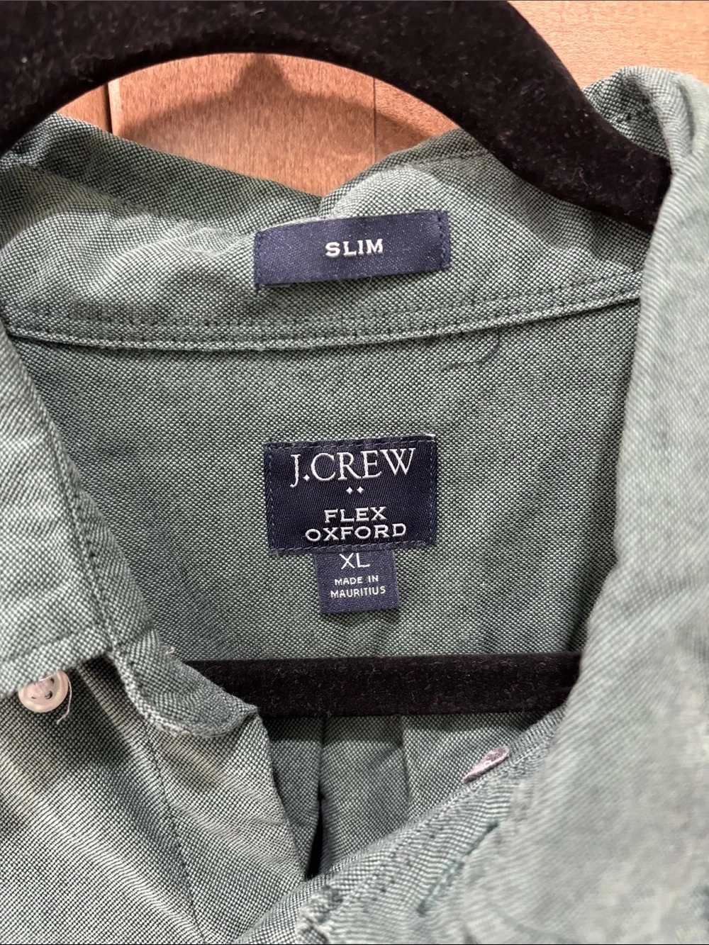 J. Crew Men's Green Button-Down Shirt